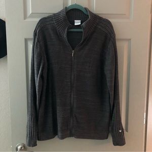 Mens Dark Gray Columbia Cardigan Sweater - XL